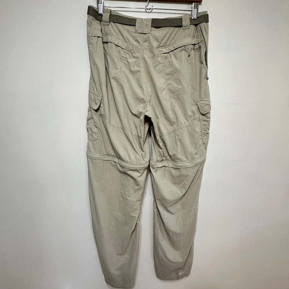 Columbia Titanium Convertible Pants Mens M Beige Omni-Dry Hiking Cargo Shorts